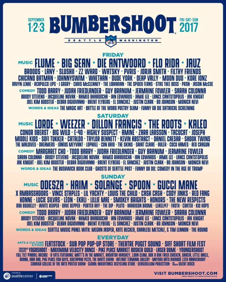 Bumbershoot poster from the year Ghosts exhibited there; we also appeared on the Words and Ideas Stage.